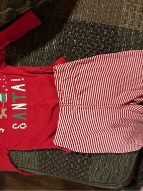Carter's Red Santa Holiday Kids Matching Set